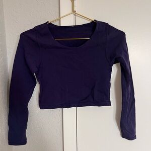 Lululemon purple long sleeve cropped